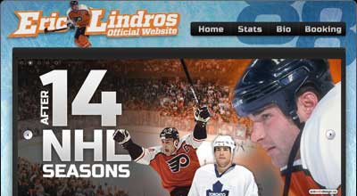 Eric Lindros Logo and Web Design